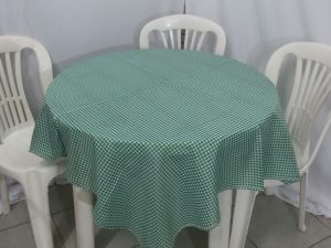 Anaado Toalha de Mesa 4 lugares Xadrez Vermelho, Para Festas (1